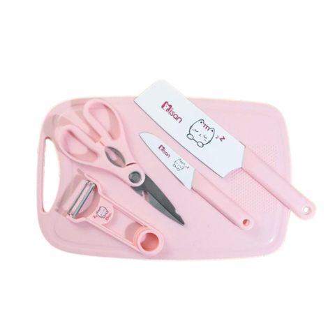 Bộ Dao Thớt 5In1 Misan Kitty Chế Biến Đồ Ăn Cho Bé