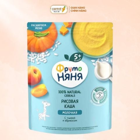 Bột Ăn Dặm Fruto Nga Vị Bí Đào Sữa 200g Cho Bé Từ 5 Tháng