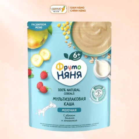 Bột Ăn Dặm Fruto Nga Vị Dâu Táo Chuối 200g Cho Bé Từ 6 Tháng