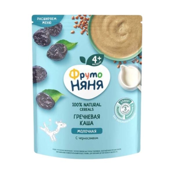 Bột Ăn Dặm Fruto Nga Vị Kiều Mạch Sữa Mận 200g Cho Bé Từ 4 Tháng