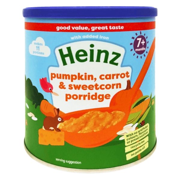 Bột Ăn Dặm Heinz Vị Phô Mai Bí Đỏ Bắp Cho Bé Từ 7 Tháng Tuổi 200g