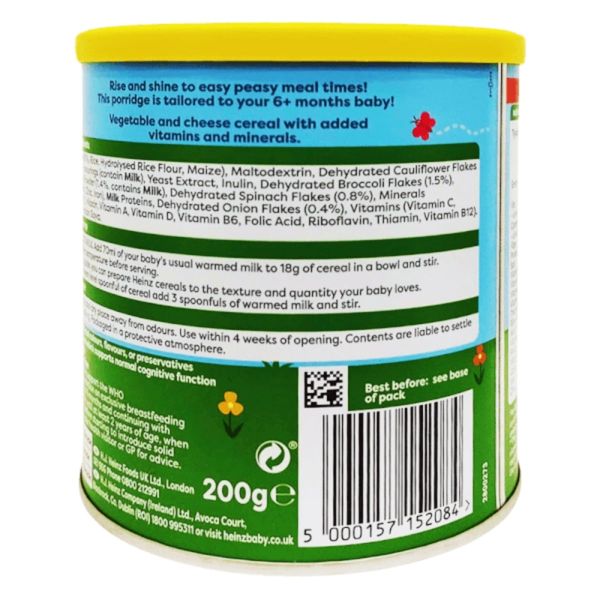Bột Ăn Dặm Heinz Vị Súp Lơ Phô Mai Cho Bé Từ 6 Tháng Tuổi 200g