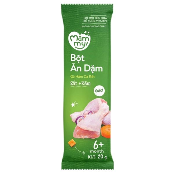 Bột Ăn Dặm Mămmy Vị Gà Hầm Cà Rốt 140g Cho Trẻ Từ 6 Tháng Tuổi