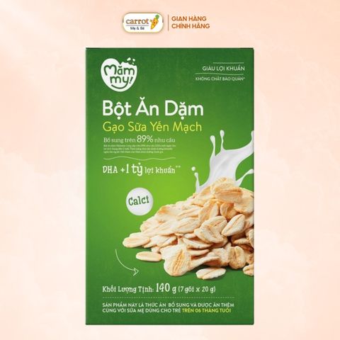 Bột Ăn Dặm Mămmy Vị Gạo Sữa Yến Mạch 140g Cho Trẻ Từ 6 Tháng Tuổi