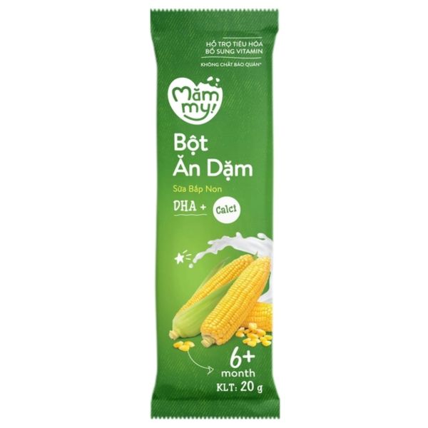 Bột Ăn Dặm Mămmy Vị Sữa Bắp Non 140g Cho Trẻ Từ 6 Tháng Tuổi