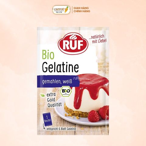 Bột Gelatin Hưu Cơ RUF Bio 9g Cho Bé Ăn Dặm Từ 6 Tháng