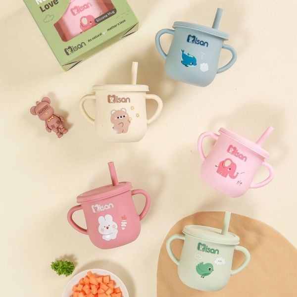 Cốc Tập Hút Silicon Misan Nature's Love Cho Bé