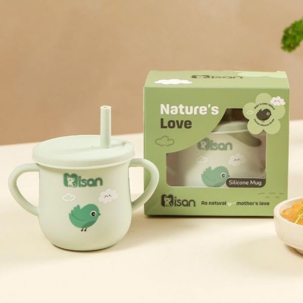 Cốc Tập Hút Silicon Misan Nature's Love Cho Bé