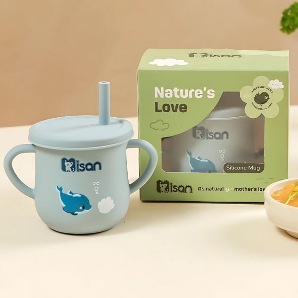 Cốc Tập Hút Silicon Misan Nature's Love Cho Bé