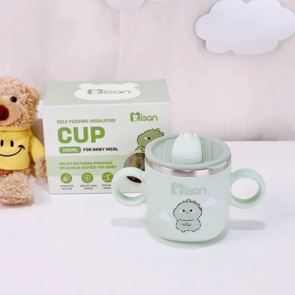 Cốc Tập Uống Inox Misan Giữ Nhiệt An Toàn Cho Bé