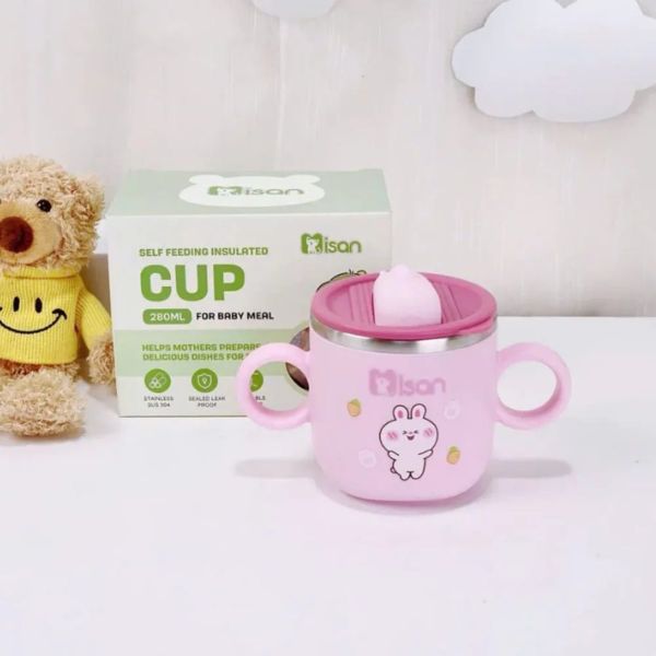 Cốc Tập Uống Inox Misan Giữ Nhiệt An Toàn Cho Bé
