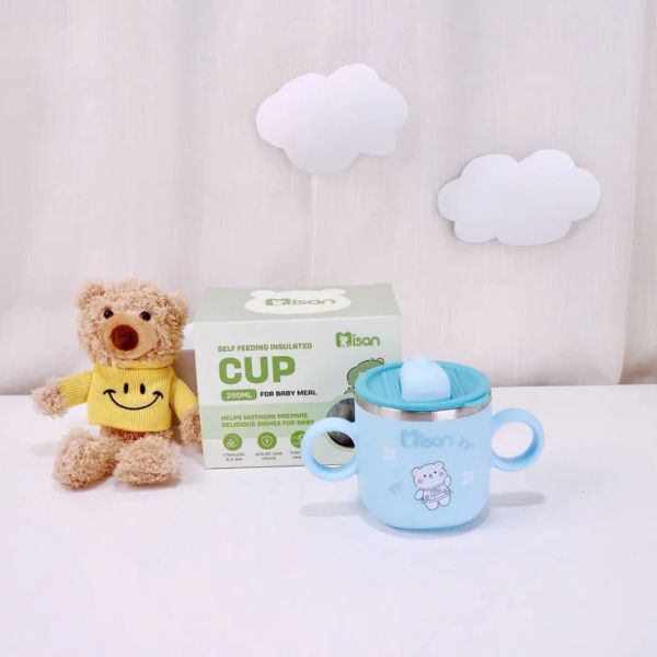 Cốc Tập Uống Inox Misan Giữ Nhiệt An Toàn Cho Bé
