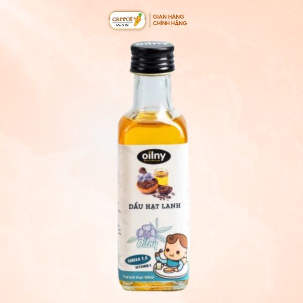 Dầu Ăn Dặm Hạt Lanh Oilny Hạt Nguyên Chất Cho Bé Từ 6 Tháng Tuổi 100ml