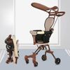 Xe Đẩy Gấp Gọn Du Lịch Có Mái Màu Nâu Và Đen