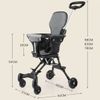 Xe Đẩy Gấp Gọn Du Lịch Có Mái Màu Nâu Và Đen