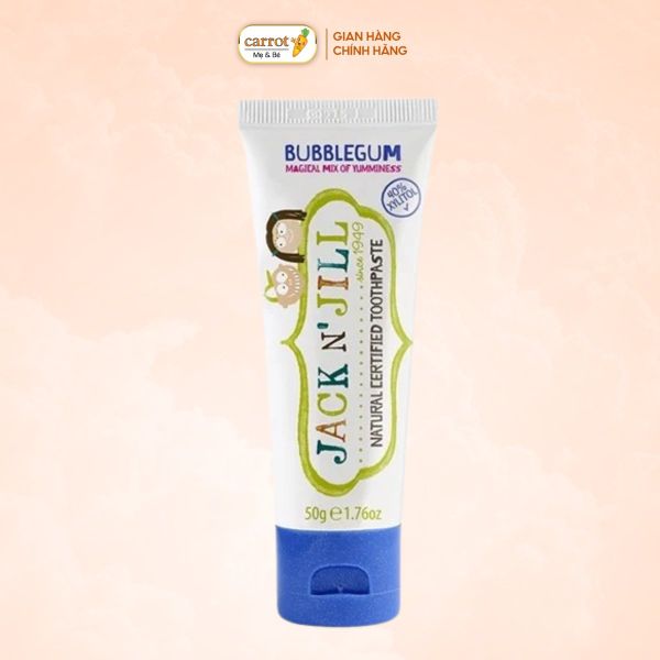 Kem Đánh Răng Trẻ Em Jack N' Jill Vị Kẹo Ngọt 50g Cho Bé Từ 6 Tháng Tuổi