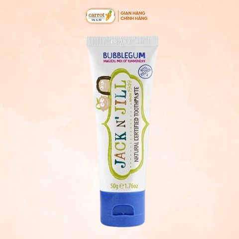 Kem Đánh Răng Trẻ Em Jack N' Jill Vị Kẹo Ngọt 50g Cho Bé Từ 6 Tháng Tuổi