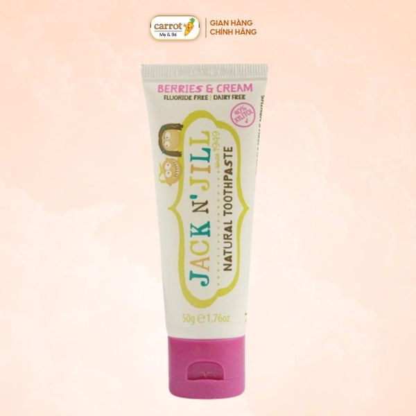 Kem Đánh Răng Trẻ Em Jack N' Jill Vị Quả Mọng 50g Cho Bé Từ 6 Tháng Tuổi
