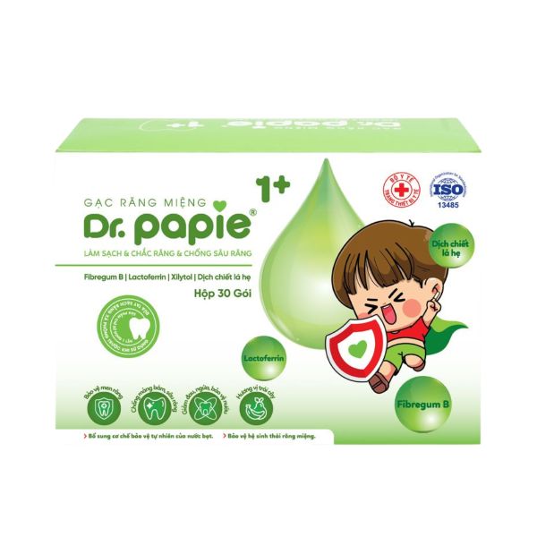 Gạc Rơ Lưỡi Dr. Papie - Rơ Lưỡi Cho Bé Từ 1 Tuổi