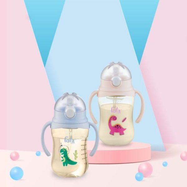 Bình tritan bật hút 2 tay cầm với phao 360 độ 250MLFatzbaby FB0250NX