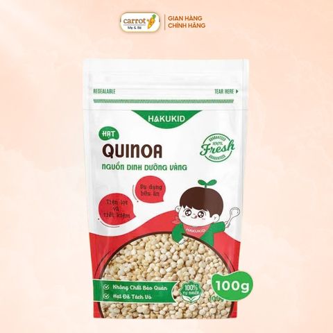 Hạt Quinoa Hữu Cơ Hakukid Cho Bé Ăn Dặm Gói 100g