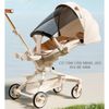Xe Đẩy Gấp Gọn OBAIWAO Baby 6511 Họa Tiết Mặt Gấu Nâu