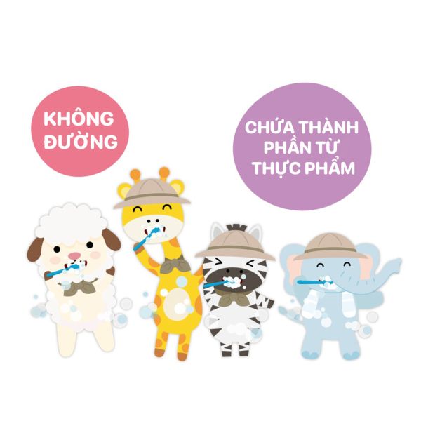 Kem Đánh Răng Trẻ Em BZU BZU Kids Hương Nho 50g Cho Bé Từ 3 Tuổi