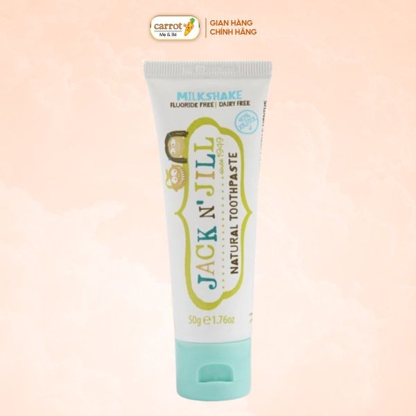 Kem Đánh Răng Trẻ Em Jack N' Jill Vị Sữa Lắc 50g Cho Bé Từ 6 Tháng Tuổi