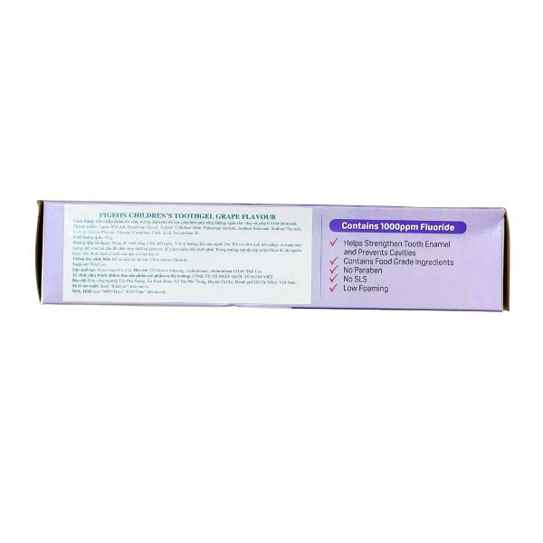 Kem Đánh Răng Trẻ Em Pigeon Hương Nho 45g Cho Bé Từ 1 Tuổi Trở Lên