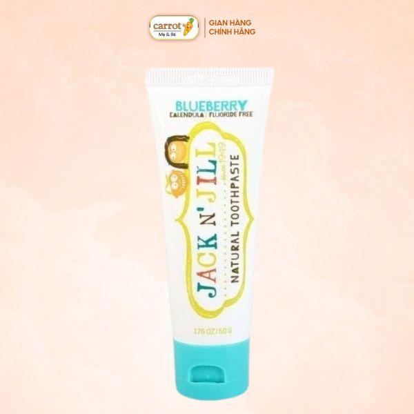 Kem Đánh Răng Trẻ Em Jack N' Jill Vị Việt Quất 50g Cho Bé Từ 6 Tháng Tuổi
