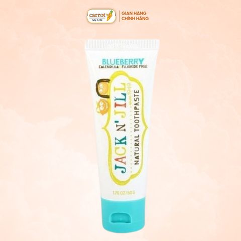Kem Đánh Răng Trẻ Em Jack N' Jill Vị Việt Quất 50g Cho Bé Từ 6 Tháng Tuổi