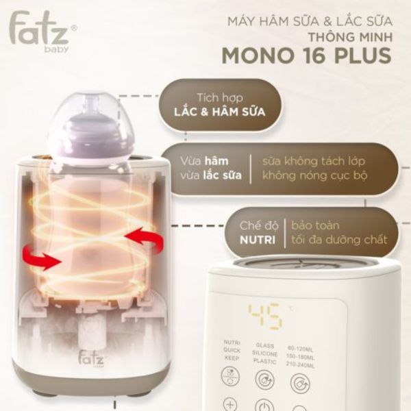 Máy Hâm Sữa Và Lắc Sữa Thông Minh Mono 16 Plus – FB3067SJ