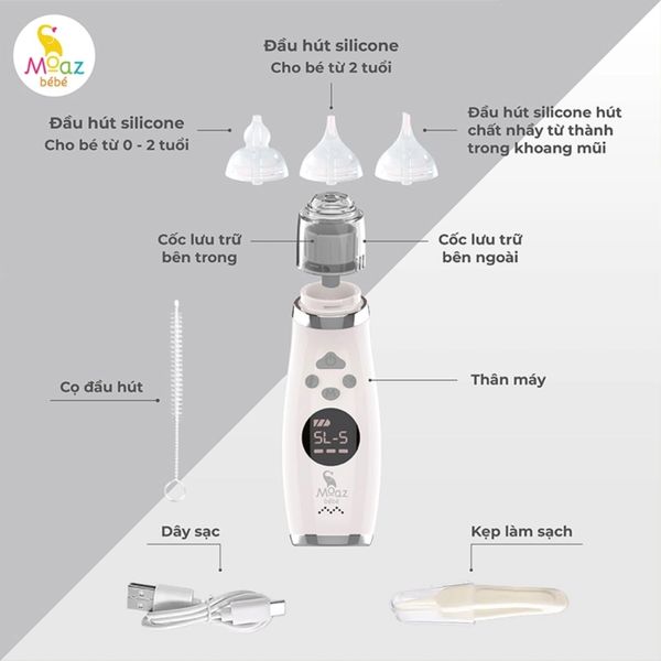 Máy hút mũi không dây Moaz BéBé MB – 095