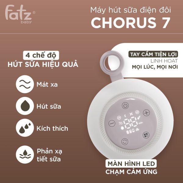Máy Hút Sữa Điện Đôi Fatzbaby Chorus 7 Với 4 Chế Độ