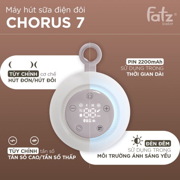 Máy Hút Sữa Điện Đôi Fatzbaby Chorus 7 Với 4 Chế Độ