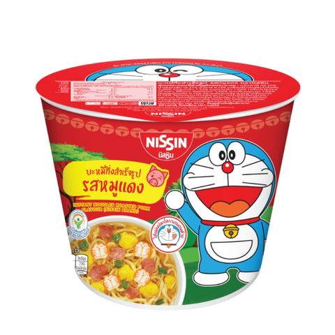 Mỳ Ly Nissin Doraemon Thái Lan Đỏ Thịt Heo Hầm (Từ 1 Tuổi)