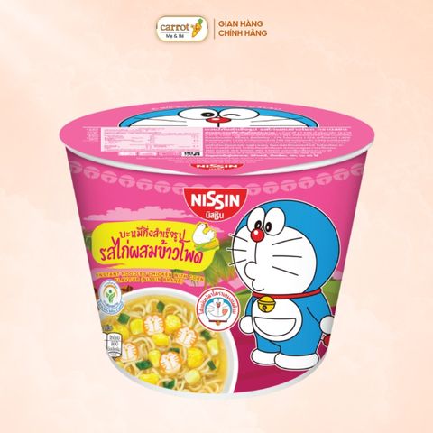 Mỳ Ly Nissin Doraemon Thái Lan Hồng Gà Bắp (Từ 1 Tuổi)