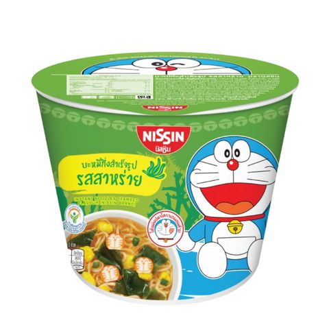 Mỳ Ly Nissin Doraemon Thái Lan Xanh Rong Biển (Từ 1 Tuổi)