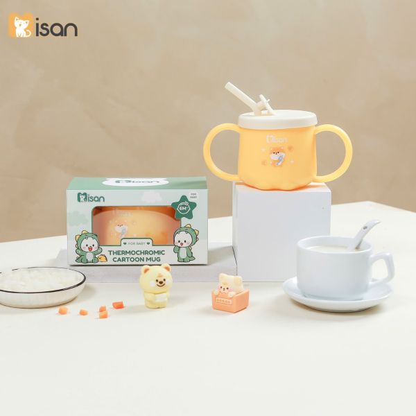 Cốc Tập Uống Nước Misan Dung Tích 250ml Có Chức Năng Báo Nóng Cảm Biến Nhiệt Tiện Lợi Cho Bé