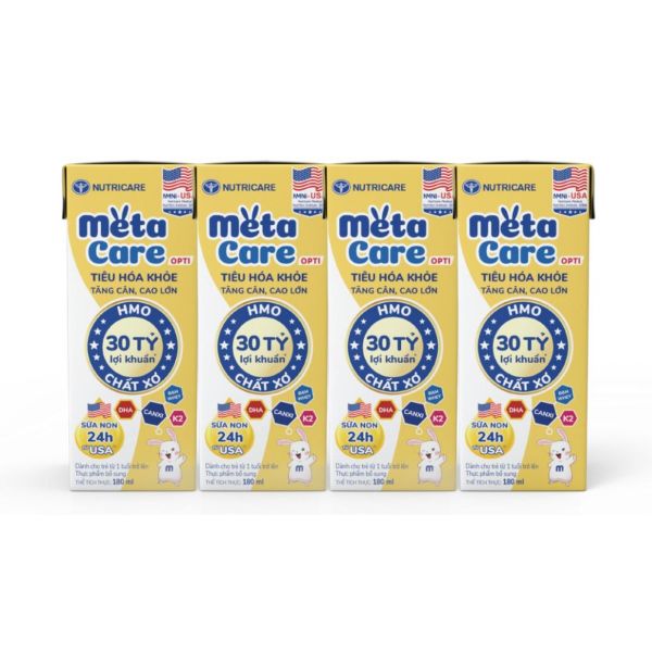 Sữa Dinh Dưỡng Pha Sẵn MetaCare Opti 180ml Lốc 4 Hộp Cho Trẻ Từ 1 Tuổi