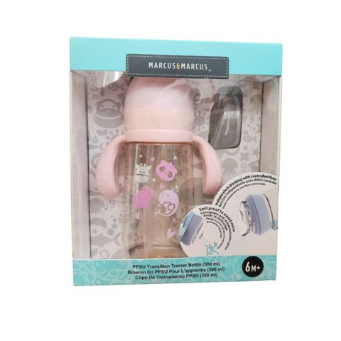 Bình Tập Uống Chuyển Tiếp PPSU Marcus & Marcus 300ml Cho Bé Từ 6 Tháng