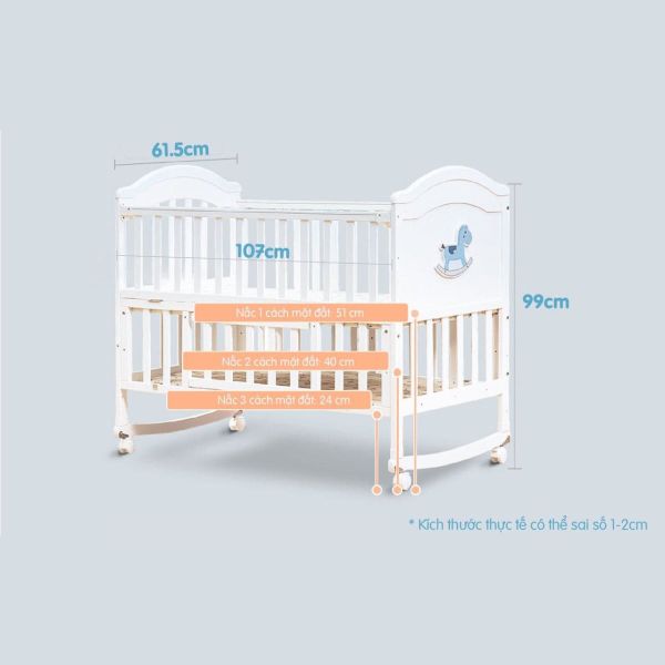 Nôi cũi gỗ Umoo UM-08106