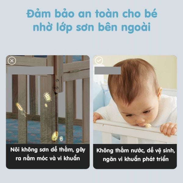 Nôi cũi gỗ Umoo UM-08106
