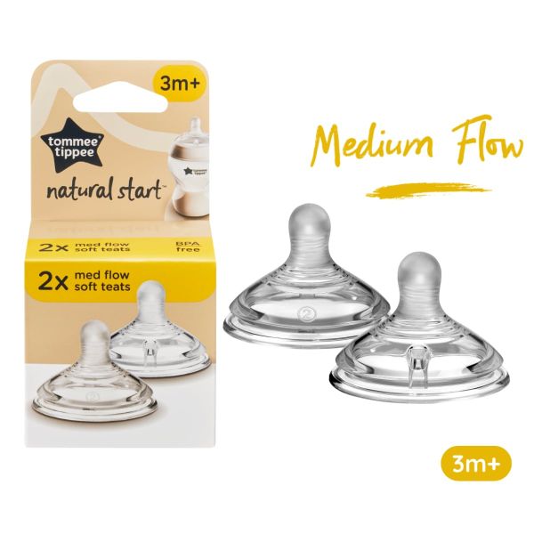 Núm Bình Sữa Tommee Tippee Natural Start Med Flow Cho Bé 3m+