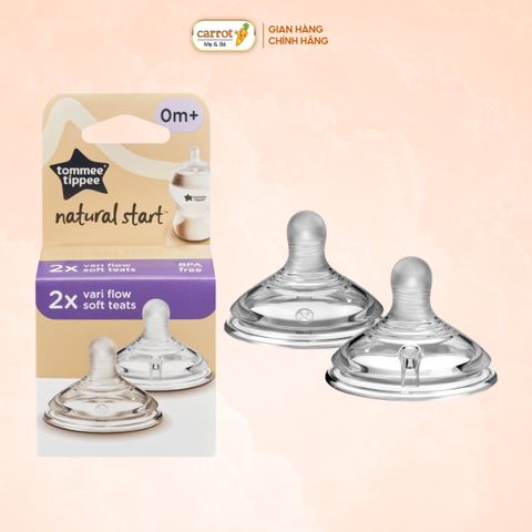 Núm Bình Sữa Tommee Tippee Natural Start Vari Flow Cho Bé 0m+