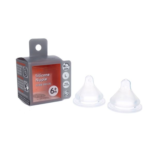 Núm Bình Sữa Upis Silicone Premium Size L