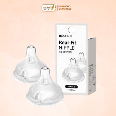 Núm Bình Sữa Moyuum Silicone Size 2