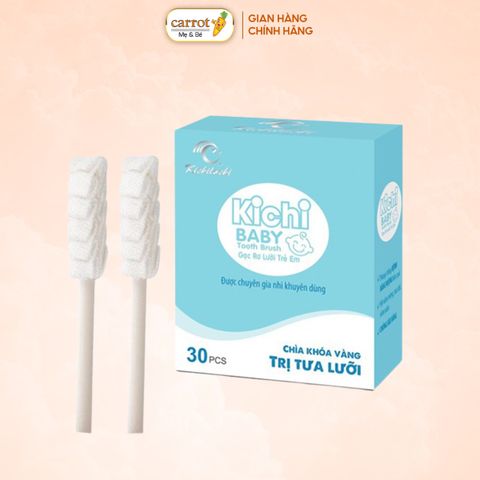 Gạc Rơ Lưỡi Kichilachi Vệ Sinh Răng Miệng Cho Bé Từ 3 Tháng Tuổi Hộp 30 Que