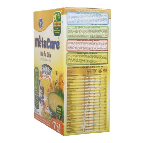 Bột Ăn Dặm MetaCare Hộp 4 Gói Vị Mặn 50g x 4 Cho Bé Từ 7 Đến 24 Tháng