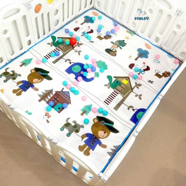 Quây Cũi Cho Bé Gấp Gọn Finley Gấu Boo FL-0152 Size M